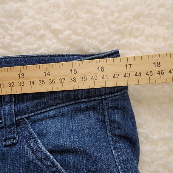 The Limited Jeans Straight Wide Leg Womens Size 8 Blue Dark 34X33 Relaxed Fit - Picture 9 of 11